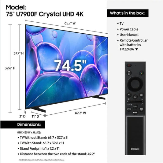 Pantalla SAMSUNG 75" 07900F